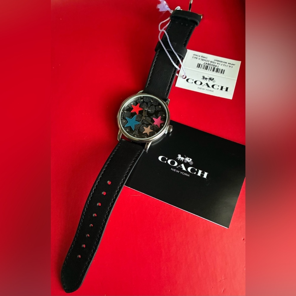 COACH Watch,Coach Black Watch with Colorful Stars - Picture 5 of 14